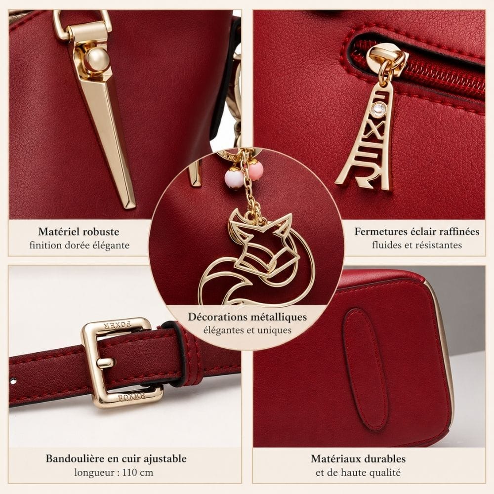 Le Sac Cuir en Bandoulière Femme