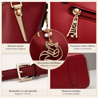 Le Sac Cuir en Bandoulière Femme